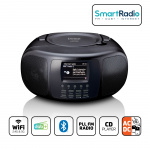 Lenco Portable internet radio with DAB+/FM, Bluetooth®, CD player, and large LCD colour display Black Lenco Portable internet radio with DAB+/FM, Bluetooth®, CD player, and large LCD colour display Black