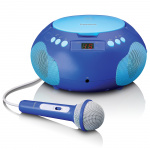 Lenco Portable radio / CD player with microfoon Blue Lenco Portable radio / CD player with microfoon Blue