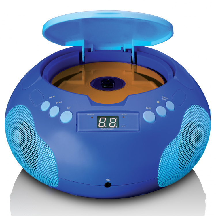 Lenco Portable radio / CD player with microfoon Blue Lenco Portable radio / CD player with microfoon Blue