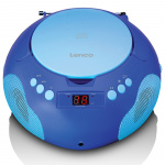 Lenco Portable radio / CD player with microfoon Blue Lenco Portable radio / CD player with microfoon Blue
