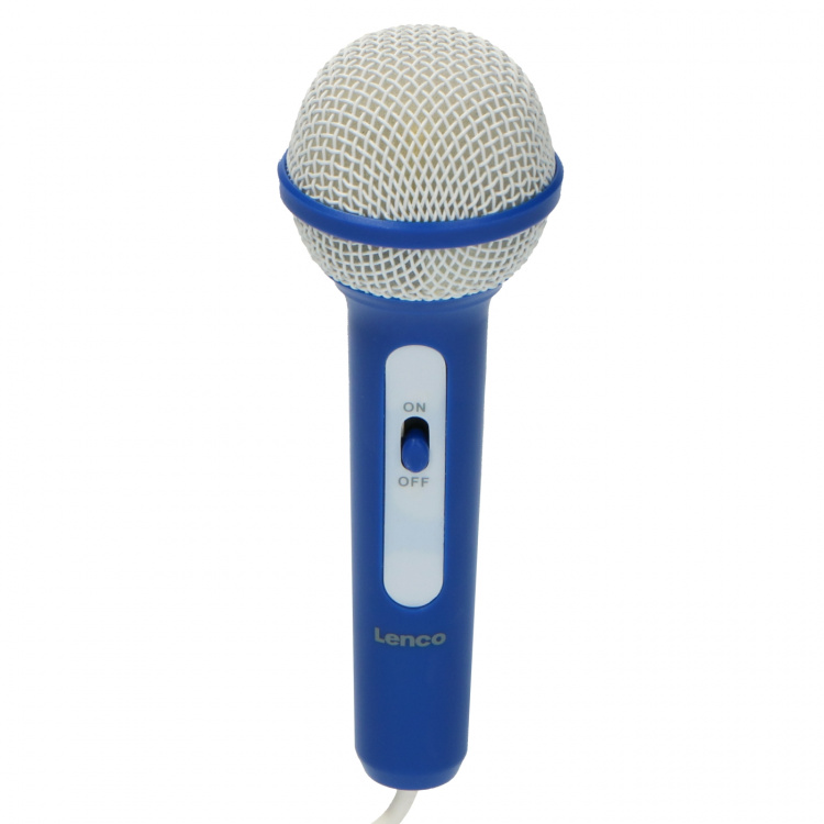 Lenco Portable FM Radio CD/MP3/USB Microphone & Light Effects Blue Lenco Portable FM Radio CD/MP3/USB Microphone & Light Effects Blue