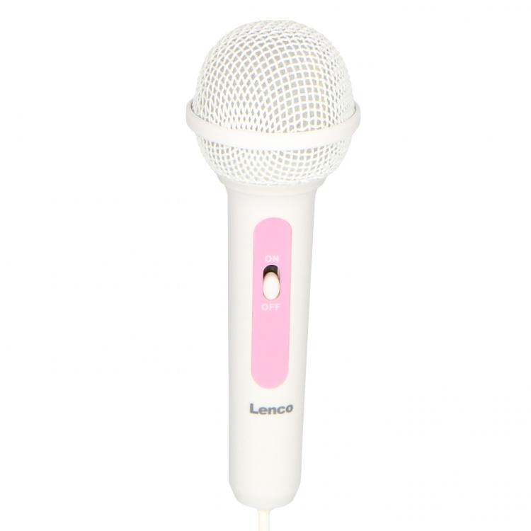 Lenco Portable FM Radio CD/MP3/USB Microphone & Light Effects Pink Lenco Portable FM Radio CD/MP3/USB Microphone & Light Effects Pink