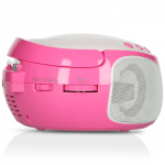 Lenco Portable FM Radio CD/MP3/USB Microphone & Light Effects Pink Lenco Portable FM Radio CD/MP3/USB Microphone & Light Effects Pink