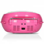 Lenco Portable FM Radio CD/MP3/USB Microphone & Light Effects Pink Lenco Portable FM Radio CD/MP3/USB Microphone & Light Effects Pink