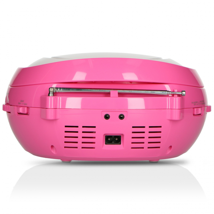 Lenco Portable FM Radio CD/MP3/USB Microphone & Light Effects Pink Lenco Portable FM Radio CD/MP3/USB Microphone & Light Effects Pink