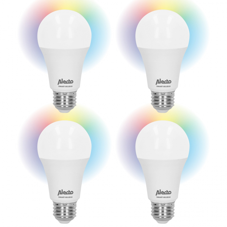 Alecto Smart LED colour lamp with Wi-Fi 4-pack Alecto Smart LED colour lamp with Wi-Fi 4-pack
