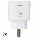 Alecto Smart Wi-Fi plug with energy monitor 16A 3680W 3-pack White Alecto Smart Wi-Fi plug with energy monitor 16A 3680W 3-pack White
