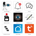 Alecto Smart Wi-Fi doorbell with camera, suitable for home automation Black