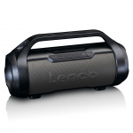 Lenco Splashproof Bluetooth® speaker met FM radio, USB, SD and Party Lights Black Lenco Splashproof Bluetooth® speaker met FM radio, USB, SD and Party Lights Black