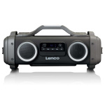 Lenco Splash proof Bluetooth® Speaker FM radio USB and micro SD with Light Effects Black Lenco Splash proof Bluetooth® Speaker FM radio USB and micro SD with Light Effects Black