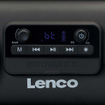 Lenco Splash proof Bluetooth® Speaker FM radio USB and micro SD with Light Effects Black Lenco Splash proof Bluetooth® Speaker FM radio USB and micro SD with Light Effects Black