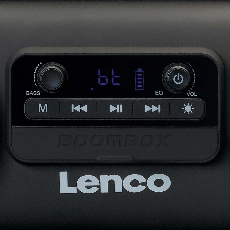 Lenco Splash proof Bluetooth® Speaker FM radio USB and micro SD with Light Effects Black Lenco Splash proof Bluetooth® Speaker FM radio USB and micro SD with Light Effects Black