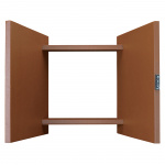 Lenco Organizer for up to 40 records Brown