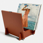 Lenco Organizer for up to 40 records Brown