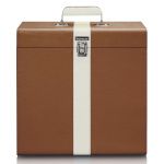 Lenco Carrying suitcase for max. 30 records Brown / White Lenco Carrying suitcase for max. 30 records Brown / White