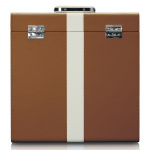 Lenco Carrying suitcase for max. 30 records Brown / White Lenco Carrying suitcase for max. 30 records Brown / White