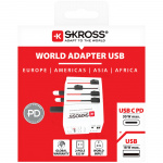 SKROSS World Travel Adapter MUV USB AC30PD USB-A+USB-C PD 30W Ungrounded