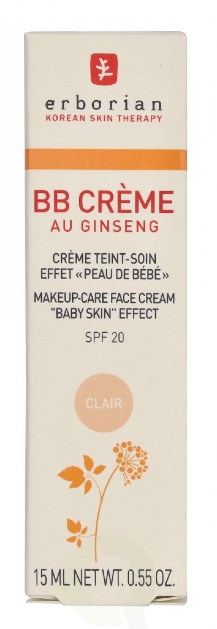 Erborian BB Cream Au Ginseng 5-In-1 Baby Skin Effect SPF20 15 ml Clair