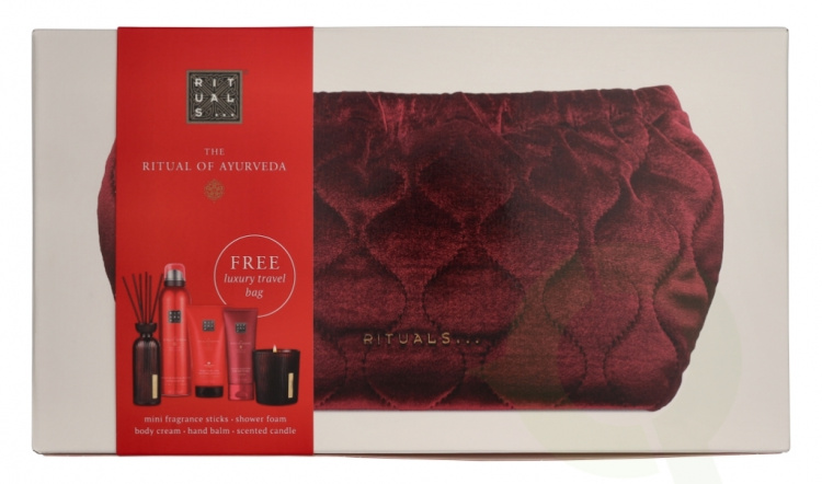 Rituals Ayurveda Large Giftset 630 ml Candle 140g/Hand Balm 70ml/Foaming Shower Gel 200ml/Body Cream 150ml/Mini Fragrance Sticks 70ml
