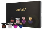 Versace Miniatures Set Women 20 ml 4x5ml - Crystal Noir Edt/Bright Crystal Edt/Dylan Purple Edp/Dylan Blue Edp