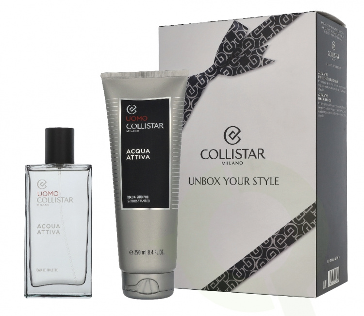 Collistar Uomo Acqua Attiva Giftset 350 ml Acqua Attiva Edt Spray 100 ml / Acqua Attiva Shampoo 250 ml