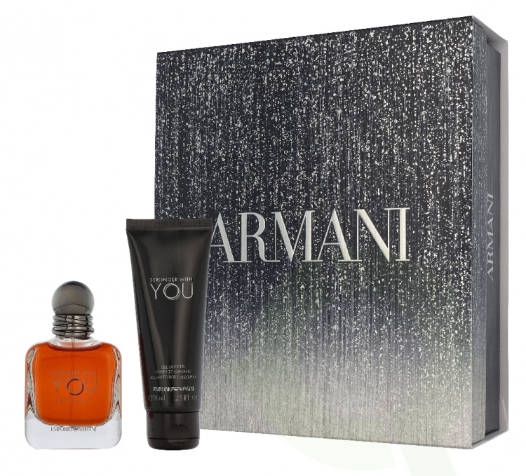 Armani Stronger With You Men Intense Giftset 125 ml Edp Spray 50ml/Shower Gel 75ml