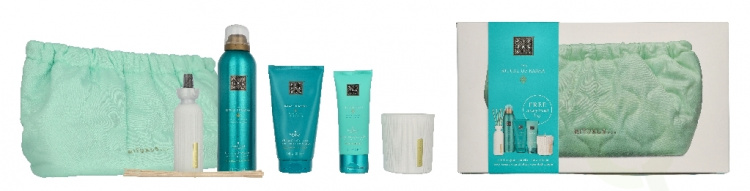 Rituals Karma Giftset 630 ml Scented Candle 140gr/Body Cream 150ml/Foaming Shower Gel 200ml/Hand Lotion 70ml/Mini Fragrance Sticks 70ml