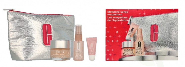 Clinique Moisture Surge Value Set 87 ml Moisture Surge 100-Hour Auto-Replenishing Hydrator 50ml/Moisture Surge Face Spray 30ml/Moisture Surge Lip Hydro-Plump Treatment 7ml