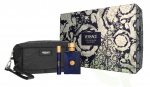 Versace Dylan Blue Pour Homme Giftset 110 ml Edt Spray 100ml/Edt Spray 10ml/Black Trousse