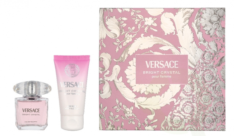 Versace Bright Crystal Giftset 80 ml Edt Spray 30ml/Luminous Body Lotion 50ml