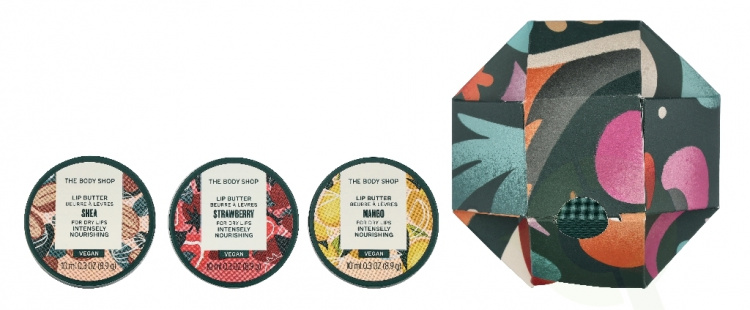 The Body Shop G2 Lipcare Trio Set 18.4 g Shea Lip Butter 10 ml Almond Milk Lip Care Stick 4,2g/Vitamin E Lip Care Stick 4,2g