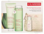 Clarins Cleansing Combination Set 375 ml Foaming Cleanser 125ml/Lotion 200ml/Milk 50ml/Purse