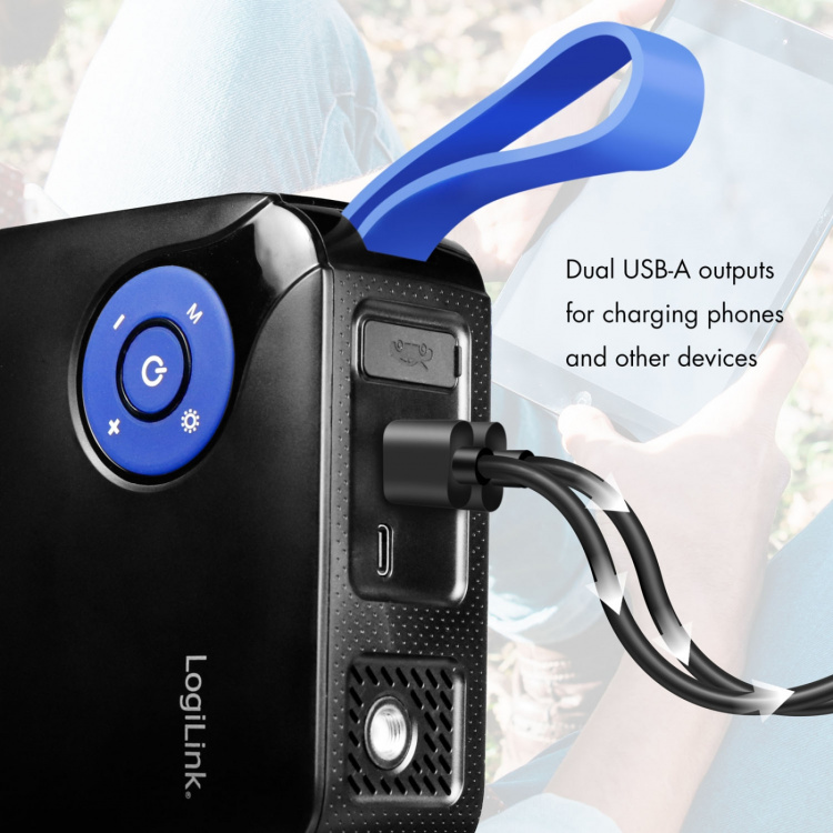 LogiLink Portabel 4-i-1 Starthjälp med Luftkompressor