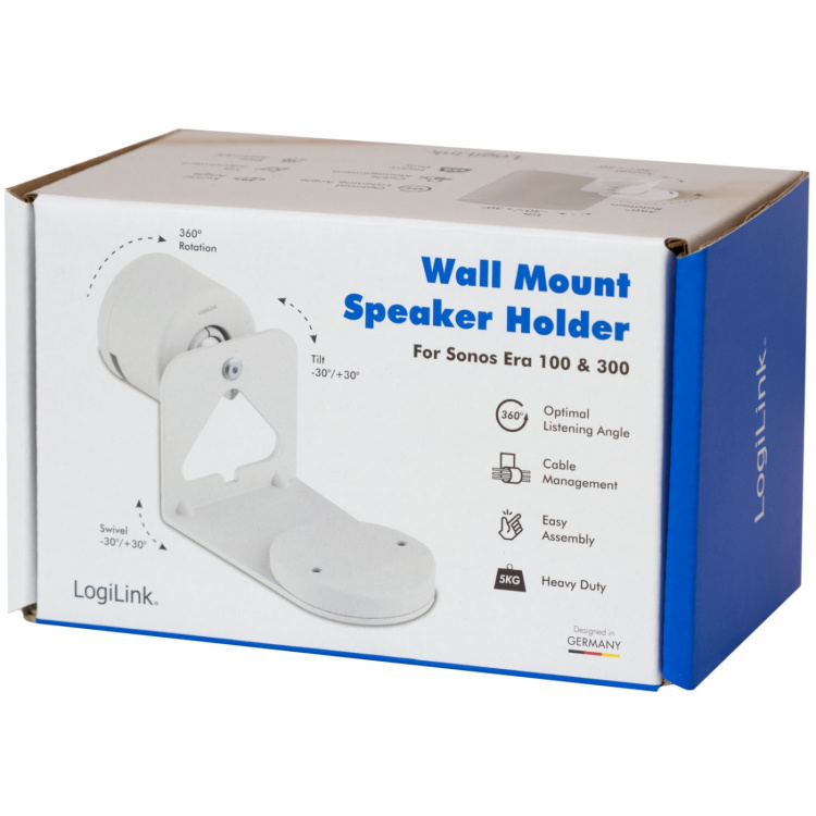 LogiLink Väggfäste Sonos Era 100 / Era 300 Vit