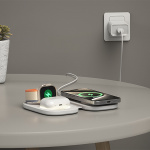 Celly 3-i-1 Trådlös laddare MagSafe-kompatibel Vit