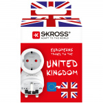 SKROSS Reseadapter Europa till UK m.fl. Jordad