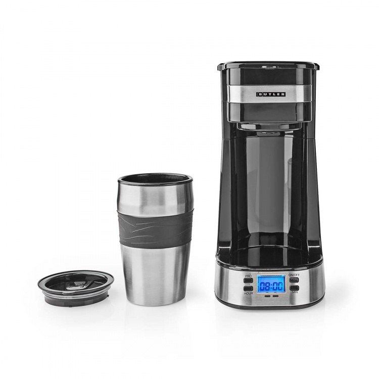 Butler Single-Serve Coffee Maker | 0.4 l | 750 W | Timer function | Insulated travel mug | Auto shut-off | LCD display | Black