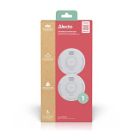Alecto Stand alone smoke alarm with 1 year battery White 2 pcs