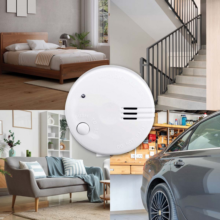 Alecto Mini smoke detector with 5 year battery 2-pack White