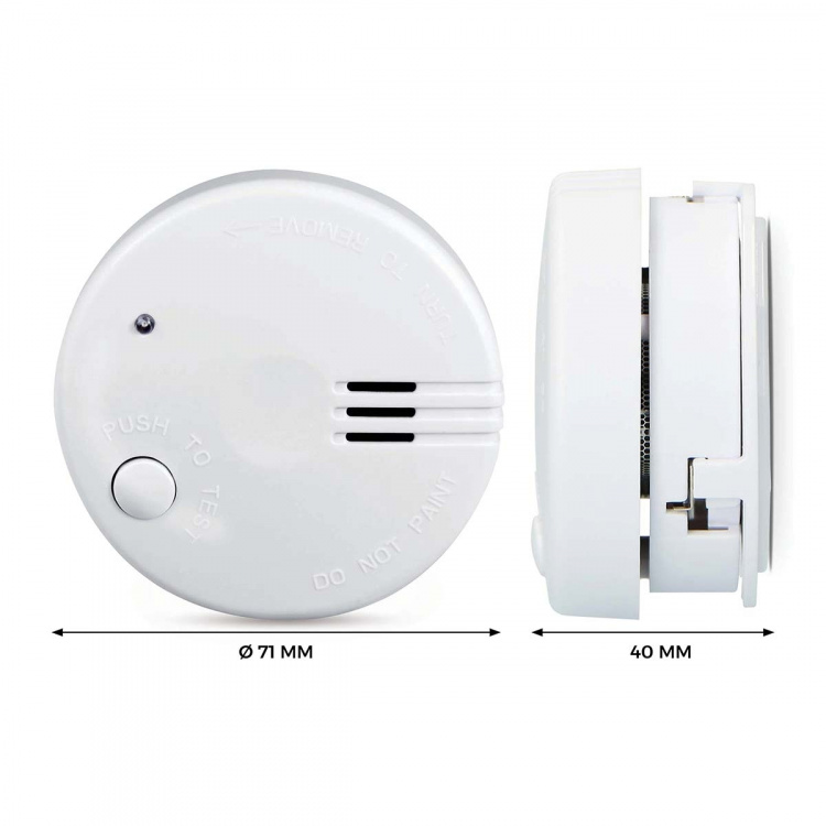 Alecto Mini smoke detector with 5 year battery 2-pack White