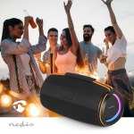 Nedis Bluetooth® Speaker | 360 min | Handheld Design | 60 W | Stereo | Home / Outdoor / Portable | Linkable | Black / Orange