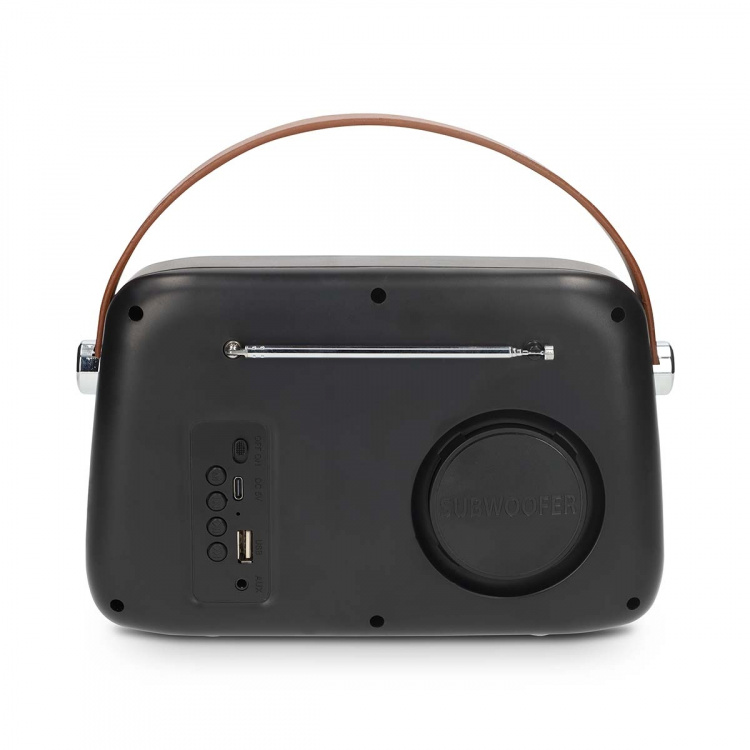 Nedis FM Radio | Portable Design | Bluetooth® / FM | Accu Powered / USB Powered | Analogue | 10 W | Bluetooth® | Black