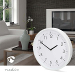 Nedis Wall Clock | Diameter: 360 mm | ABS | Silent movement | White