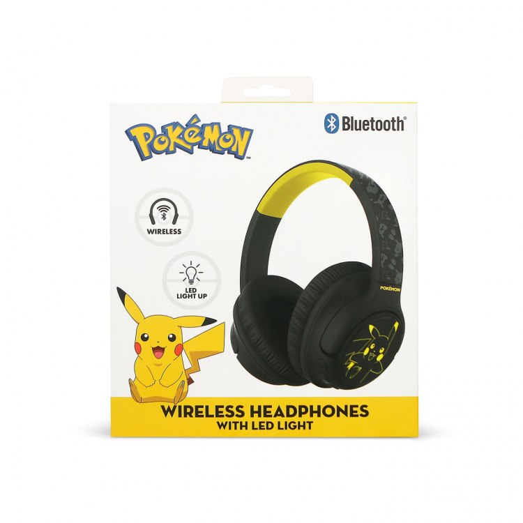 Pokémon Headphone Pikachu Over-Ear Wireless Led Light Sharing Aux