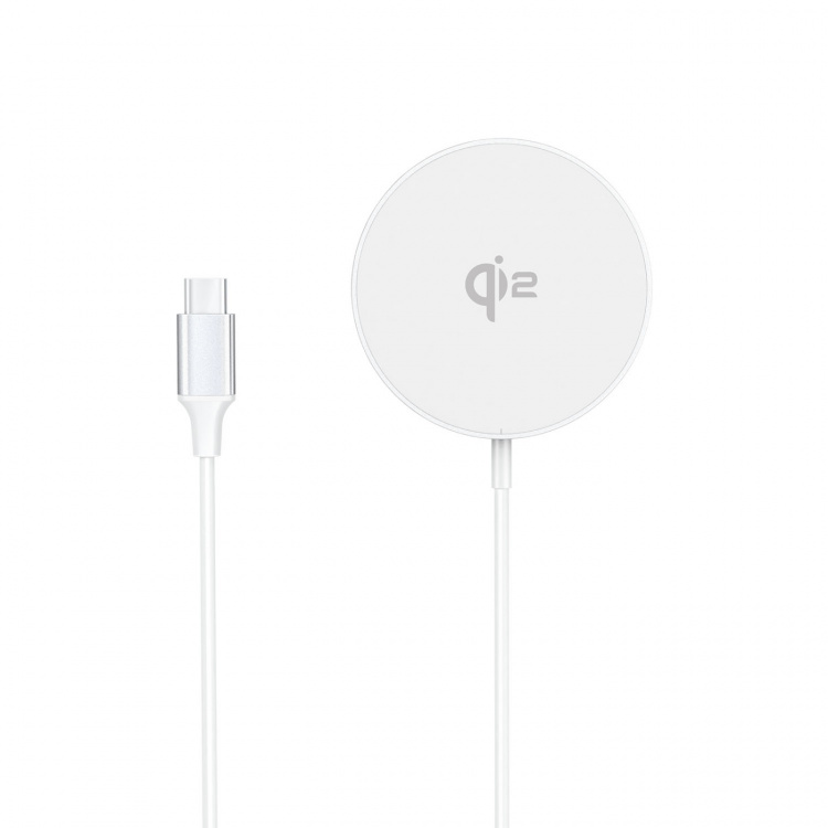 Gear Wireless Charger Qi2 Fast Charging 15W Silver/Aluminum