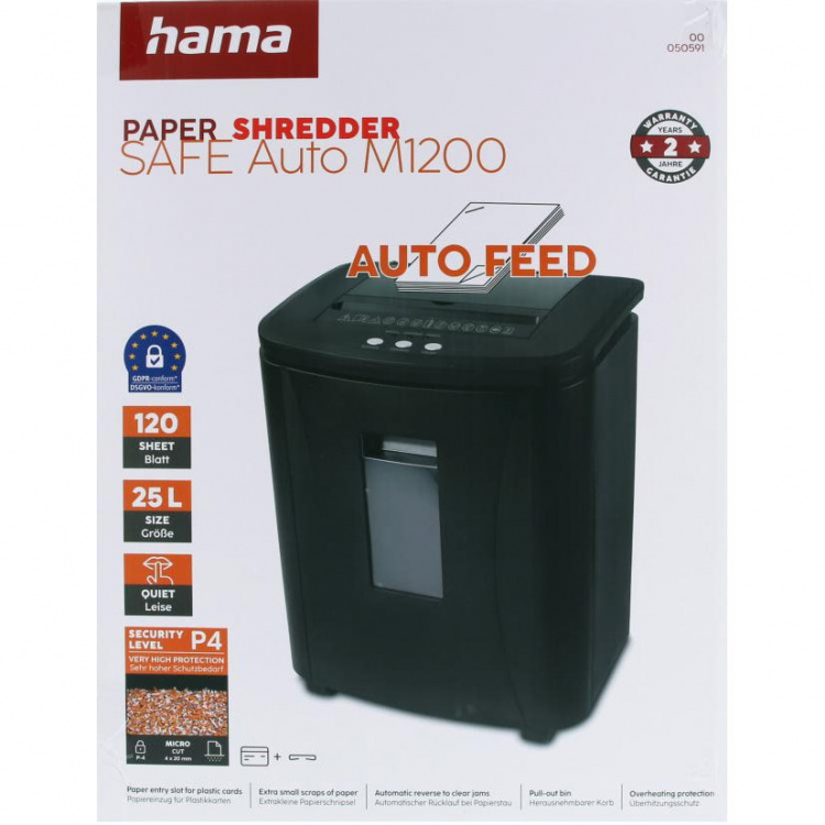 Hama Paper Shredder Safe Auto M1200