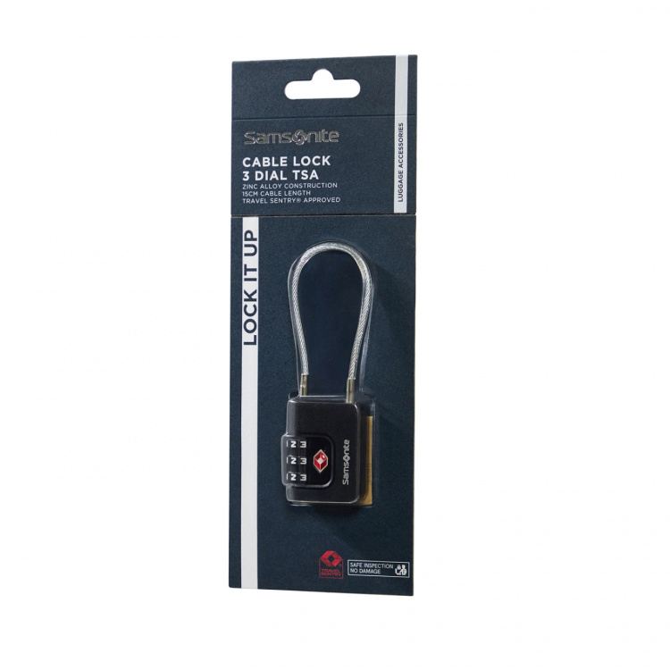 Samsonite Cablelock TA Revolution 3 Dial TSA Black