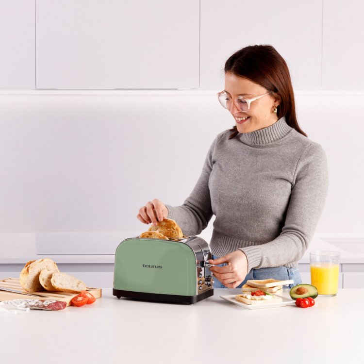 Taurus Toaster Vintage 2 Olive Two Slot