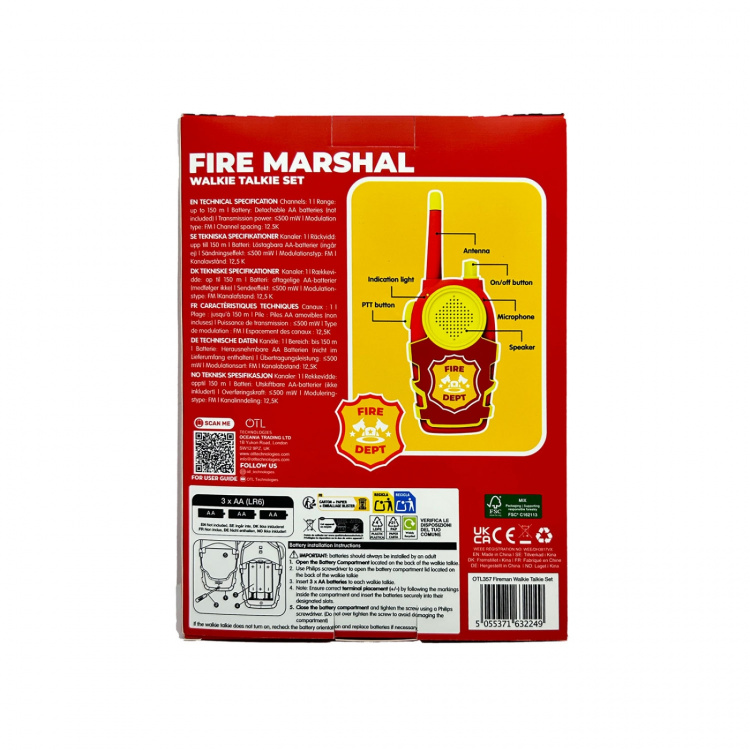 OTL Walkie Talkie Fireman Up To 150m Range