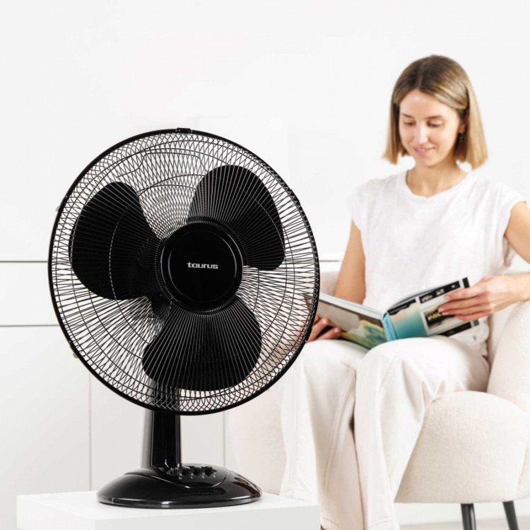 Taurus Desk Fan Greco 16 Black 40cm